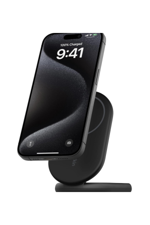 Belkin BoostCharge MagSafe Charging Dock – 15W Foldable Wireless Charger for Qi2 Devices & iPhone 15/14/13 with StandBy Mode (Black)