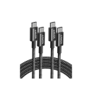 Anker USB-C to USB-C Cable 100W Fast Charging – 180cm Long for iPhone 16/15, MacBook Pro/Air, iPad Pro/Air, Galaxy S24/S23, Pixel, Switch, LG (2 Pack 180cm)