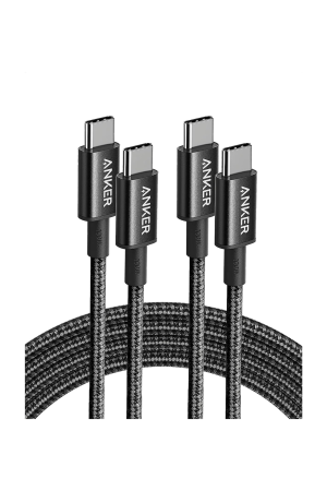 Anker USB-C to USB-C Cable 100W Fast Charging – 180cm Long for iPhone 16/15, MacBook Pro/Air, iPad Pro/Air, Galaxy S24/S23, Pixel, Switch, LG (2 Pack 180cm)