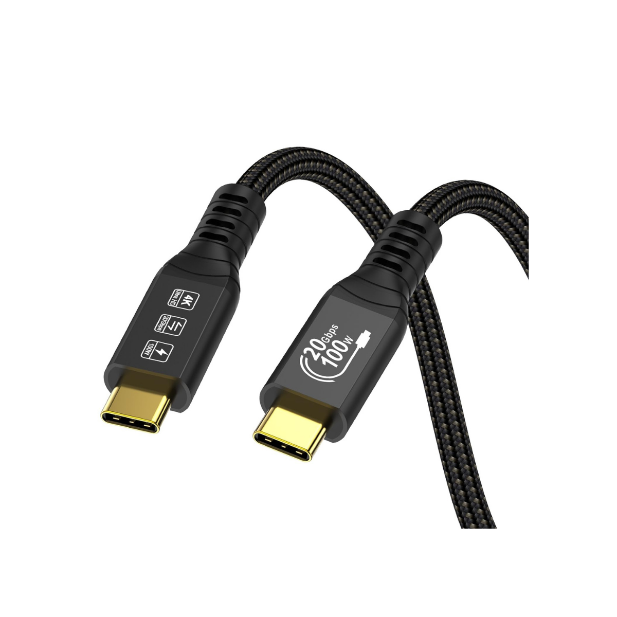 YIWENTEC – Câble USB-C vers USB-C 3.2 Gen2x2 – Transfert de données 20 Gbps, charge rapide 100W (20V/5A), prise en charge vidéo 4K@60Hz – Modèle droit, longueur 5 m – Image 2