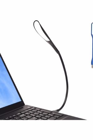 EBYPHAN – Lampe USB dimmable pour ordinateur portable – Mini lampe flexible pour clavier PC avec 14 LED, 3 niveaux de luminosité réglable, interrupteur On/Off – Noir [Classe énergétique A]