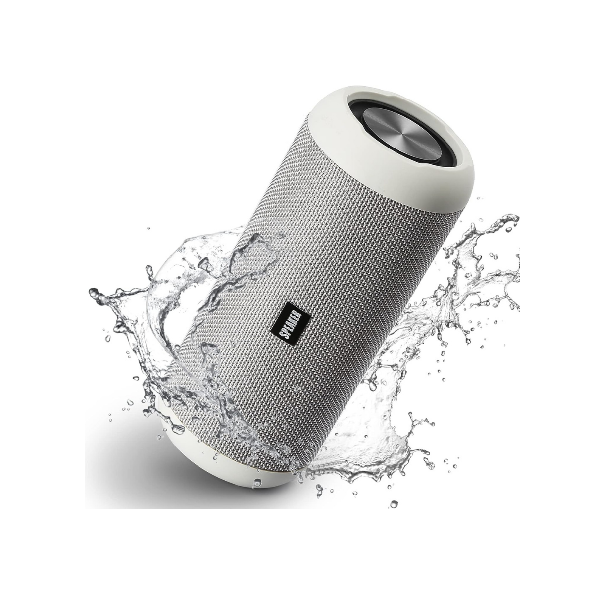 🔊 Enceinte Bluetooth Portable – 30W – Bluetooth 5.0 – Son Stéréo HD – Étanche IPX6 – 30h d’autonomie – Micro intégré – Argent