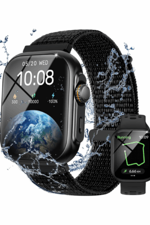 ⌚ Parsonver GOPO2 – Montre Connectée Homme & Femme – 1,85’’ HD – Appels Bluetooth – GPS Intégré – 100 Modes Sport – Étanche 3ATM/IP68 – Android & iOS