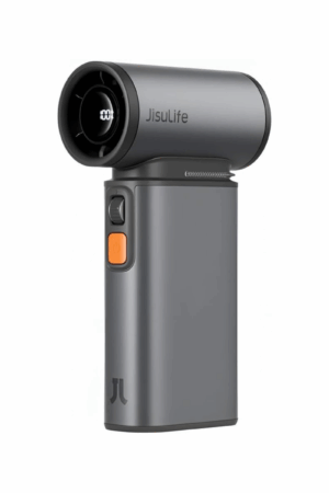 JISULIFE – Ventilateur turbo portable – 100 vitesses réglables – Batterie rechargeable USB 9000 mAh – Écran LED & boîtier métal – Accessoires inclus – Idéal cadeau voyage homme/femme – Gris