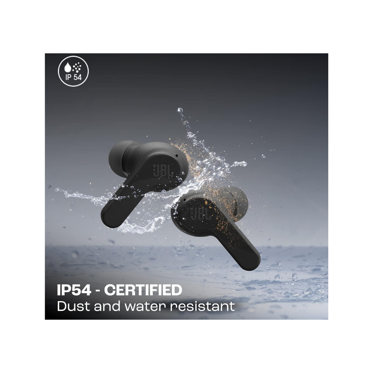 🎧 JBL Wave Beam – Écouteurs Sans Fil Intra-Auriculaires – Autonomie 32h – Résistance à l’eau IP54/IPX2 – Appels Mains Libres – Noir – Image 2