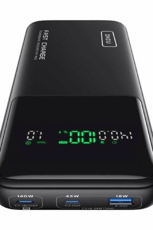 INIU – Batterie Externe 27000mAh – Charge Rapide 140W – Power Bank Compact et Puissant avec Entrée/Sortie USB-C – Compatible iPhone 15/14/13/12 Pro, MacBook Pro, Steam Deck, Smartphones & PC Portables