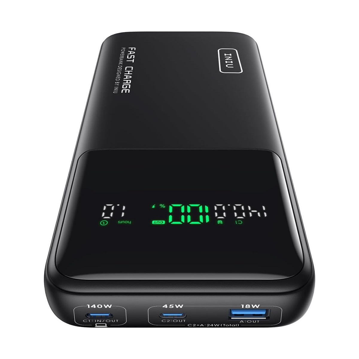 INIU – Batterie Externe 27000mAh – Charge Rapide 140W – Power Bank Compact et Puissant avec Entrée/Sortie USB-C – Compatible iPhone 15/14/13/12 Pro, MacBook Pro, Steam Deck, Smartphones & PC Portables