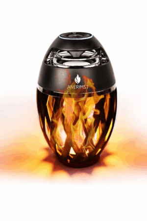ANERIMST – Enceinte Bluetooth d’extérieur avec effet flamme LED – Son stéréo puissant – Résistante à l’eau IP65 – Style rustique & moderne – Garantie 1 an – Jaune