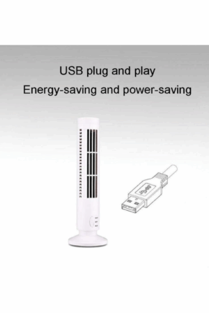 XBSLJ – Ventilateur de Climatisation Vertical USB – Silencieux & Portable – Humidificateur Évaporatif avec Éclairage LED 7 Couleurs – Idéal pour Chambre, Bureau ou Cuisine – Blanc