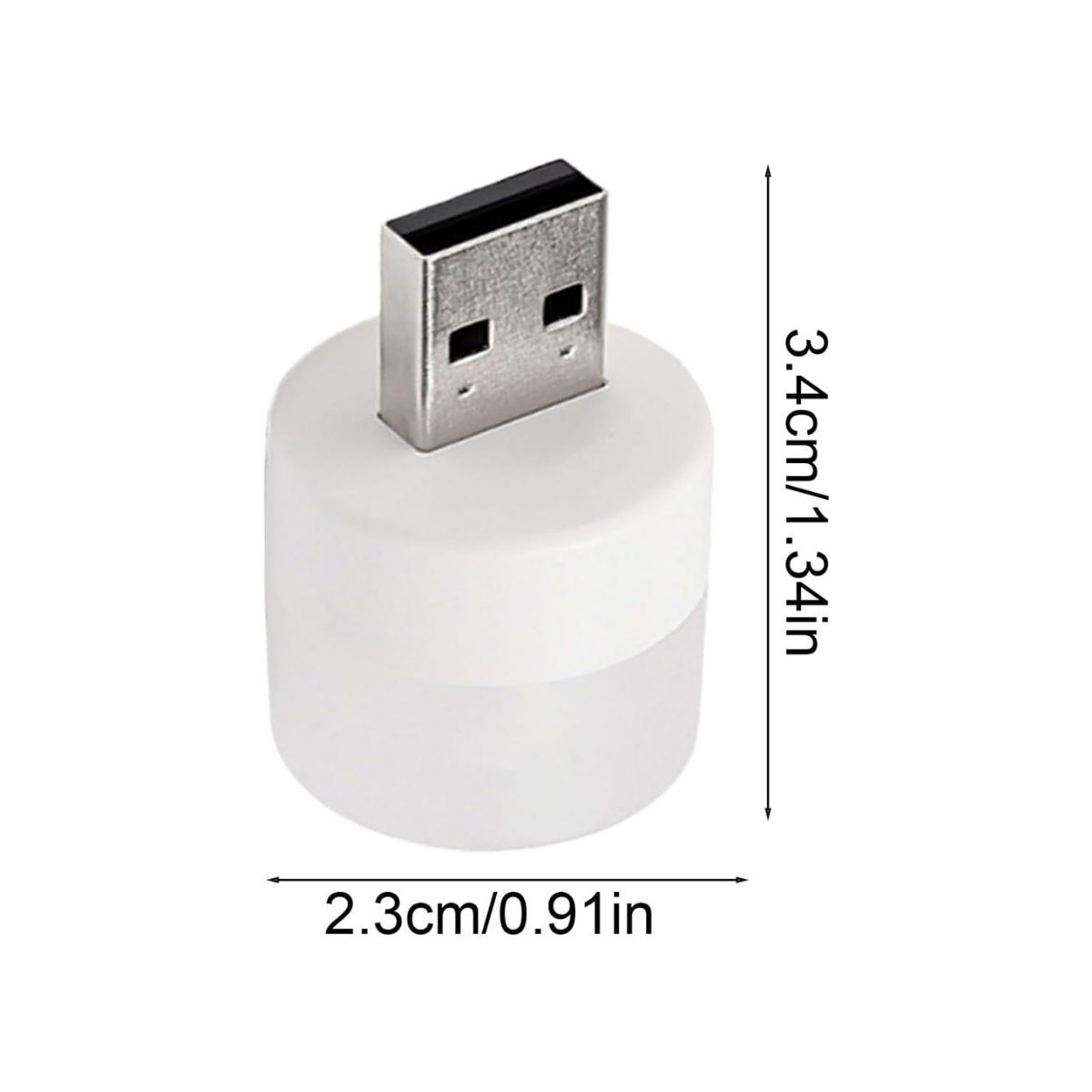 Lot de 10 veilleuses USB – Mini lampes LED rondes portatives – Éclairage économe en énergie pour chambre, bureau, chevet, ordinateur et lecture – Image 2