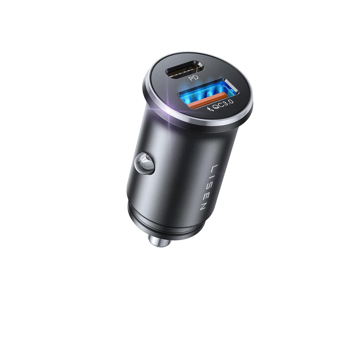 LISEN – Chargeur allume-cigare USB pour voiture – 54W PD & QC3.0 – Prise 12V avec port USB-C – Compatible iPhone 16/15/14/13/12 et iPad