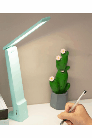 Lampe de bureau USB LED rechargeable et pliable – Intensité réglable, lumière chaude 3000K et froide 6000K – Veilleuse portable pour la maison, le bureau et les études